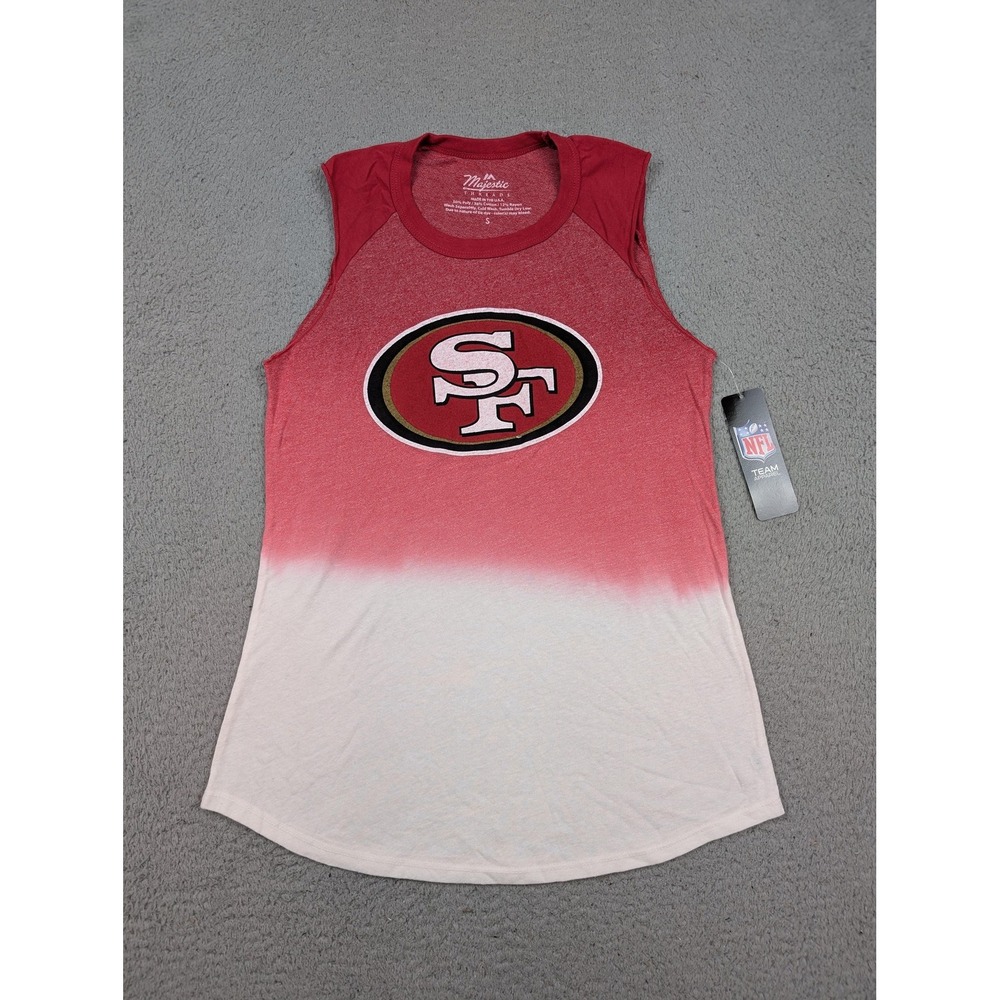 San Francisco 49ers Shirt‎ Womens Small Red NFL Football Majestic Threads Tank